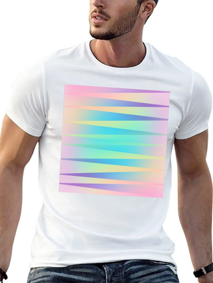 Pastel Chevron Graphic Black T-Shirt