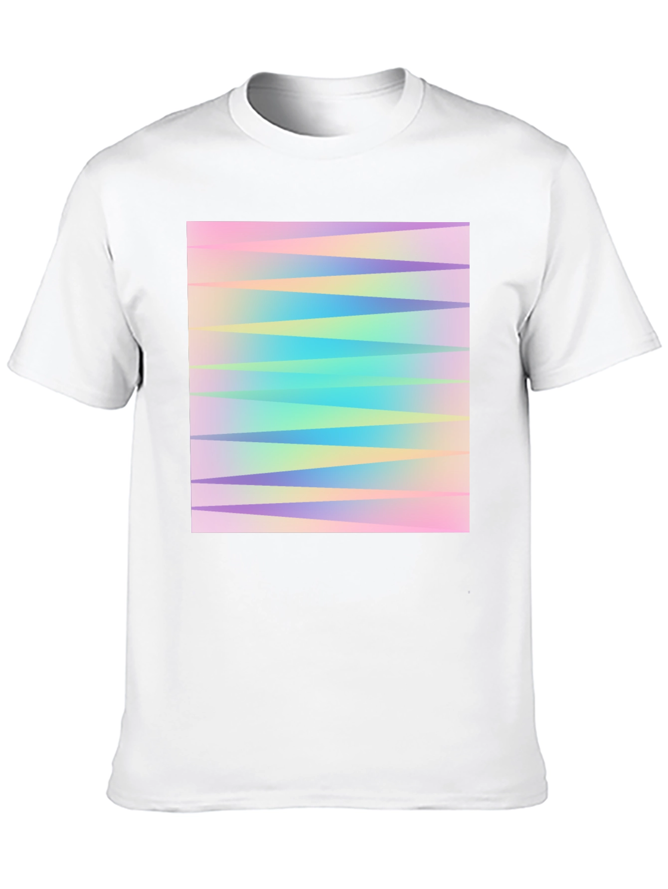 Pastel Chevron Graphic Black T-Shirt