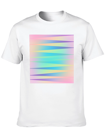 Pastel Chevron Graphic Black T-Shirt