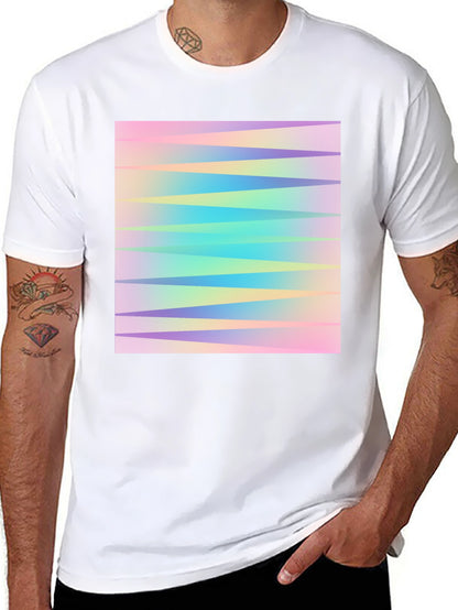 Pastel Chevron Graphic Black T-Shirt