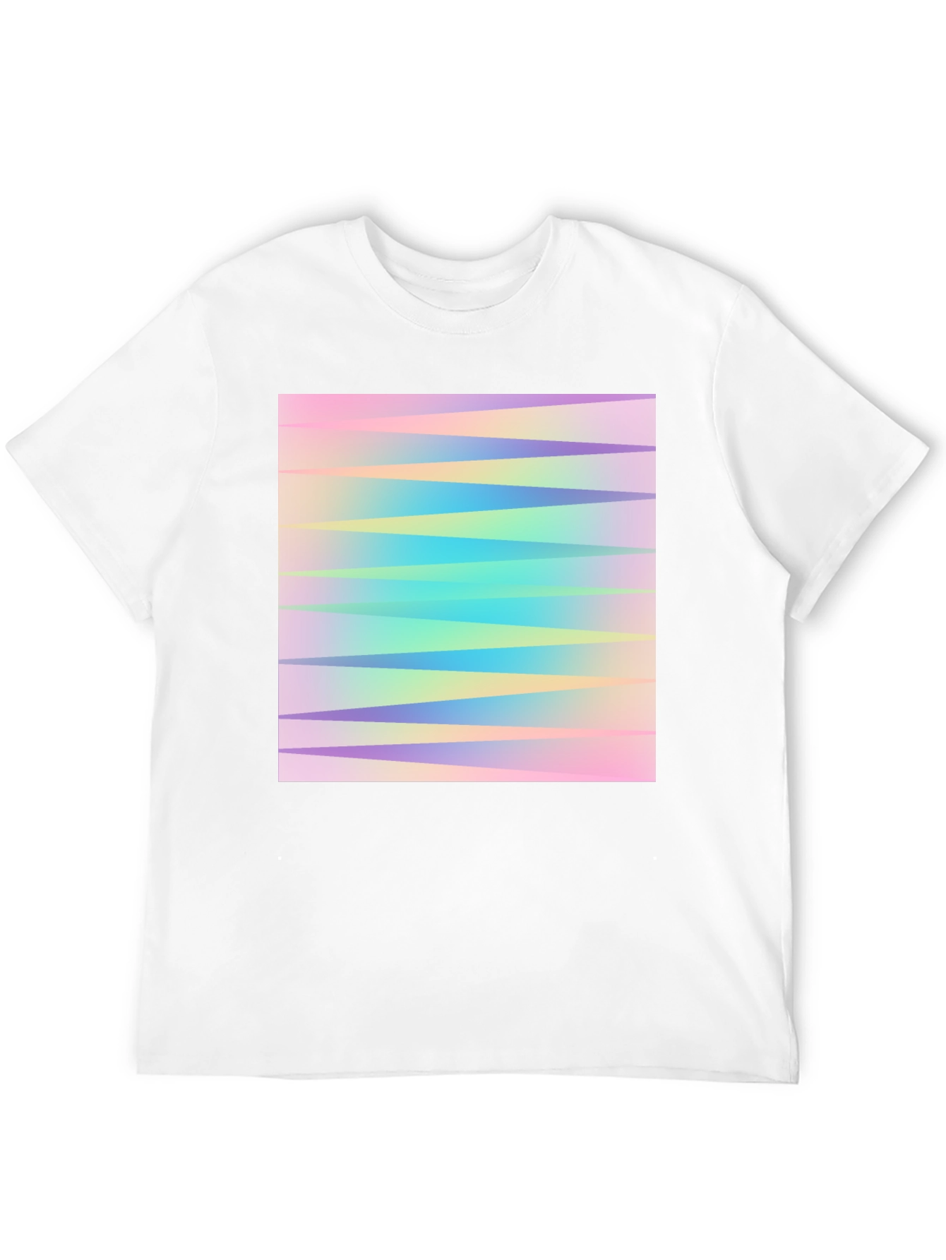 Pastel Chevron Graphic Black T-Shirt