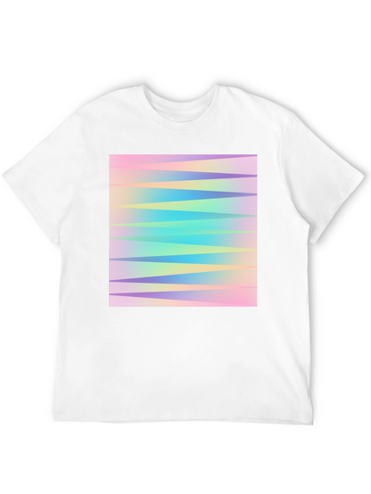 Pastel Chevron Graphic Black T-Shirt