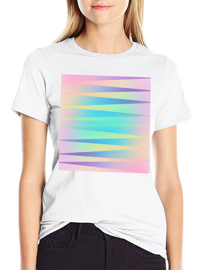 Pastel Chevron Graphic Black T-Shirt