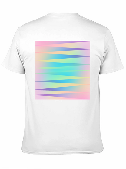 Pastel Chevron Graphic Black T-Shirt