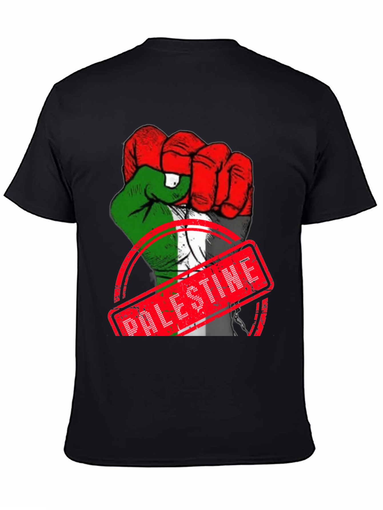 Palestine Flag Fist T-Shirt - Support Freedom