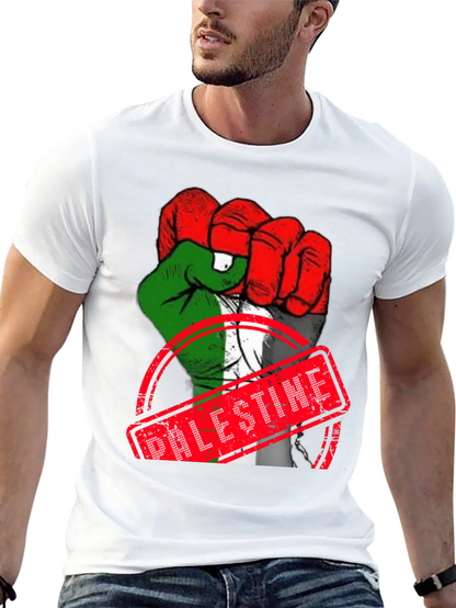 Palestine Flag Fist T-Shirt - Support Freedom
