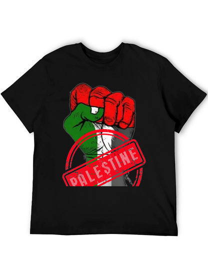 Palestine Flag Fist T-Shirt - Support Freedom