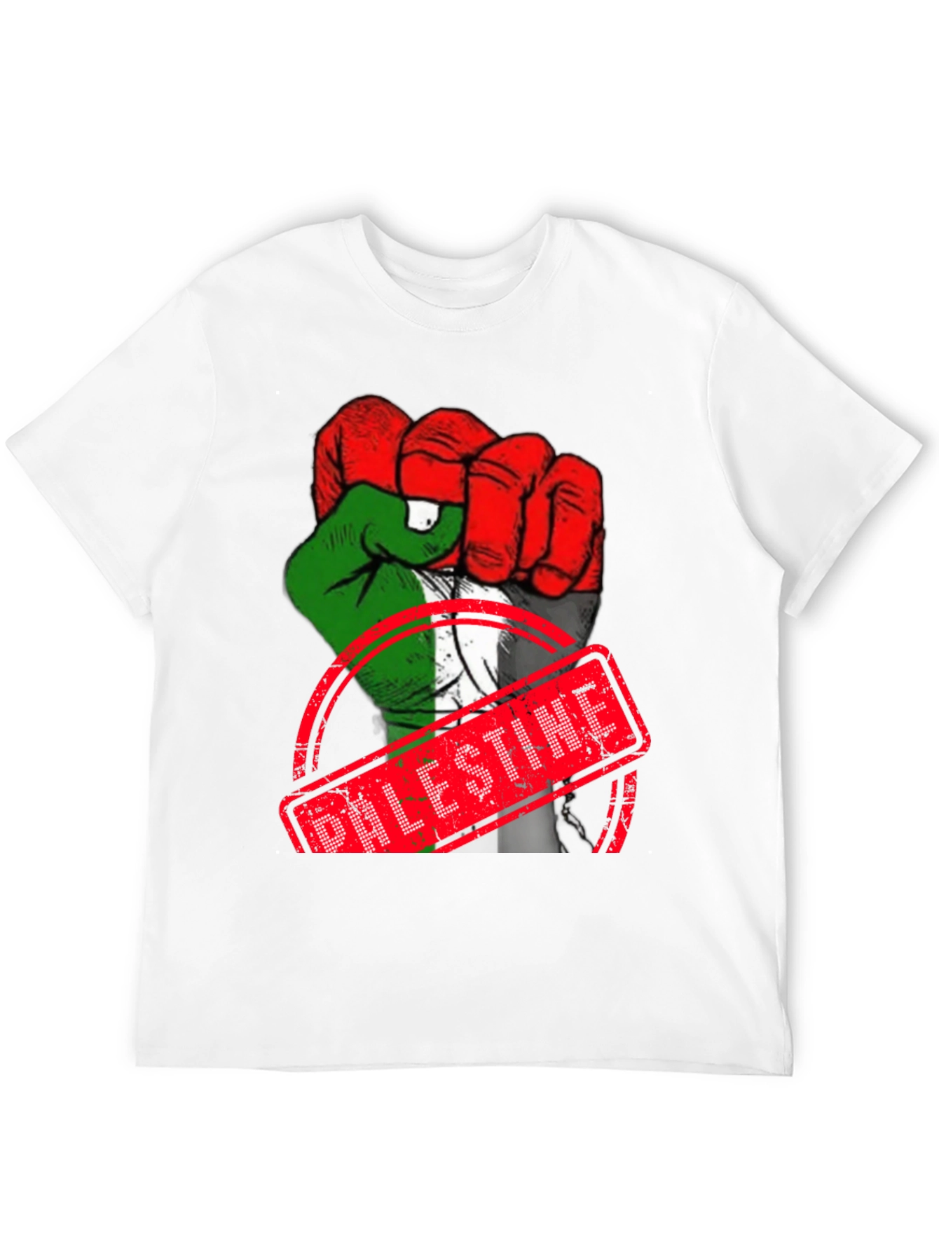 Palestine Flag Fist T-Shirt - Support Freedom