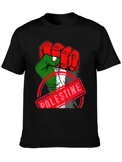 Palestine Flag Fist T-Shirt - Support Freedom