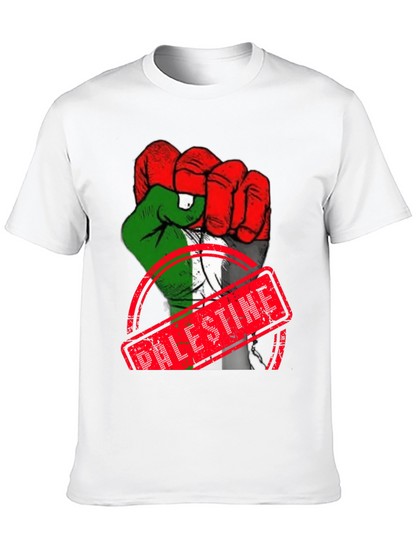 Palestine Flag Fist T-Shirt - Support Freedom