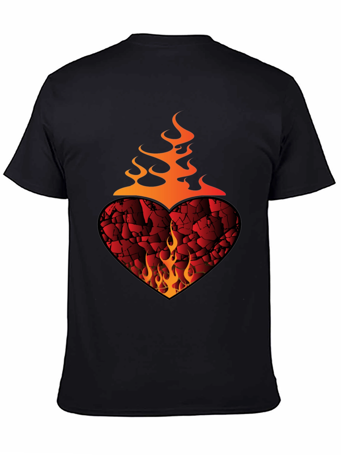 Fiery Heart Graphic Tee - Bold Style
