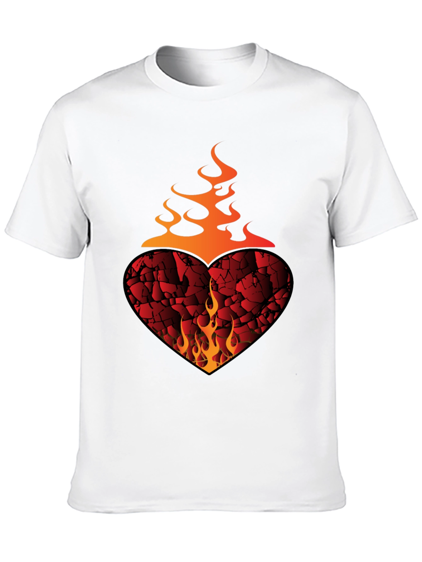 Fiery Heart Graphic Tee - Bold Style