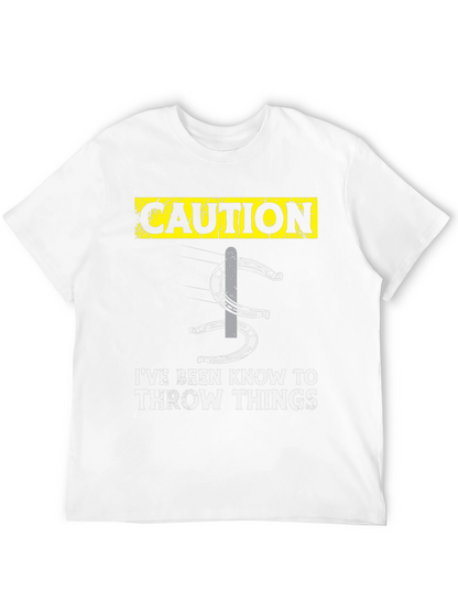 Caution Throwing Things Horseshoe T-Shirt