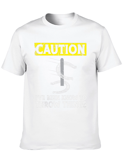 Caution Throwing Things Horseshoe T-Shirt