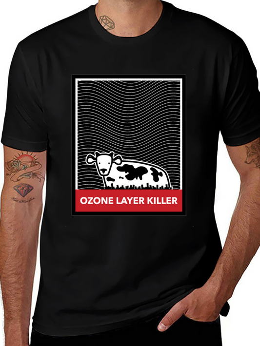 Ozone Layer Killer Graphic Tee - Black Cotton T-Shirt