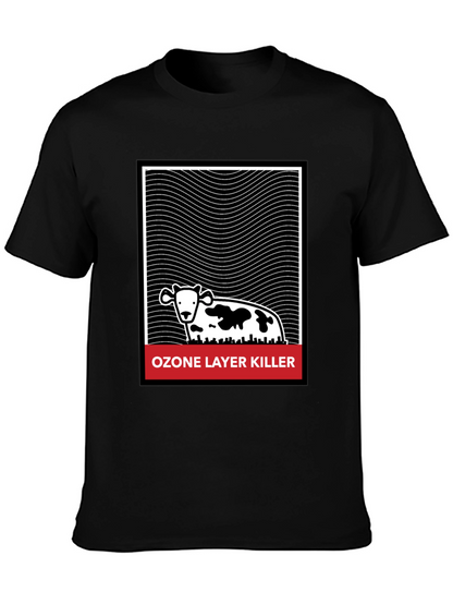 Ozone Layer Killer Graphic Tee - Black Cotton T-Shirt