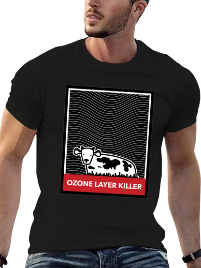 Ozone Layer Killer Graphic Tee - Black Cotton T-Shirt