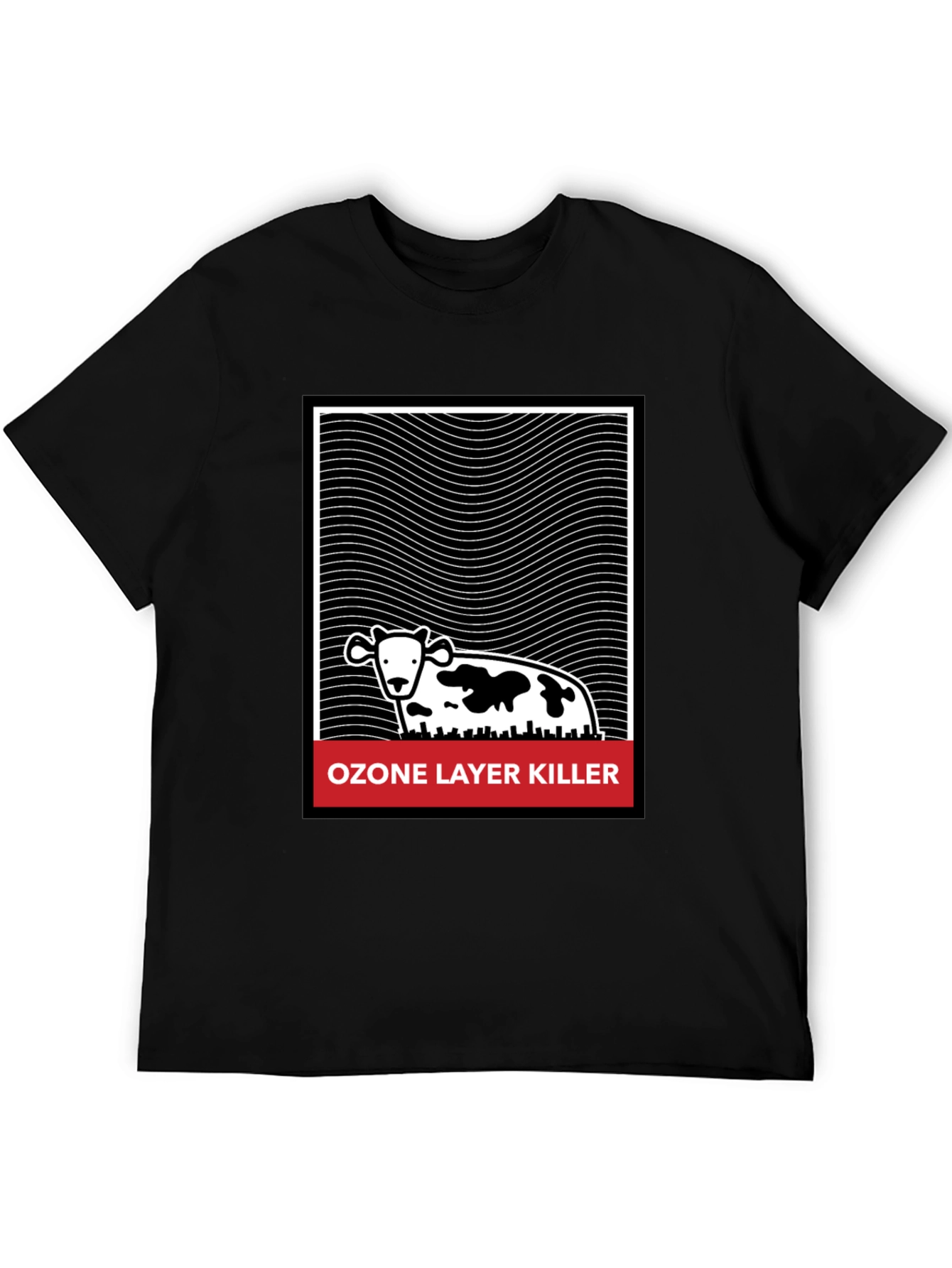 Ozone Layer Killer Graphic Tee - Black Cotton T-Shirt