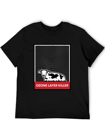 Ozone Layer Killer Graphic Tee - Black Cotton T-Shirt