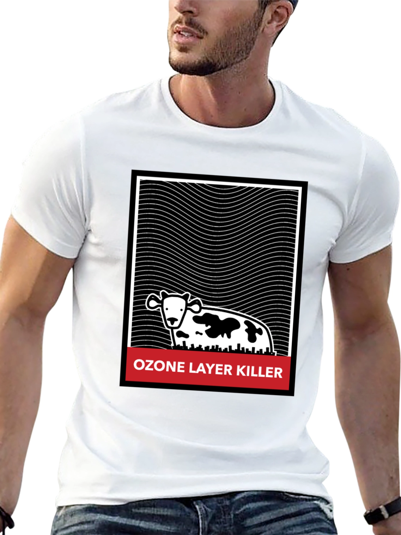 Ozone Layer Killer Graphic Tee - Black Cotton T-Shirt
