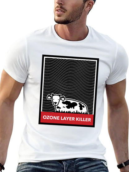 Ozone Layer Killer Graphic Tee - Black Cotton T-Shirt