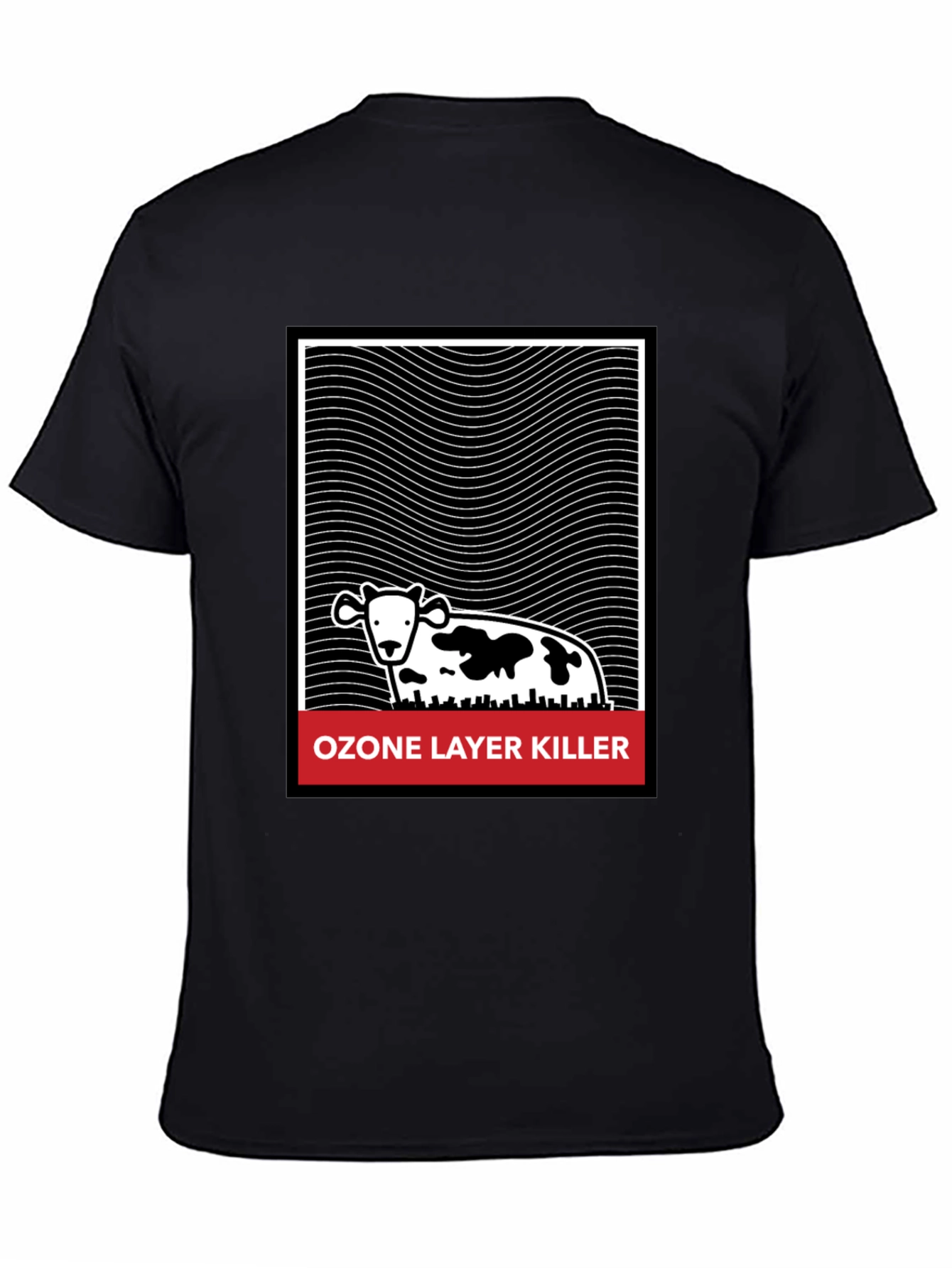 Ozone Layer Killer Graphic Tee - Black Cotton T-Shirt