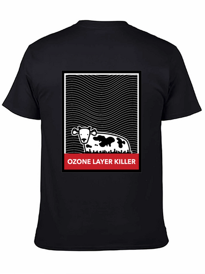 Ozone Layer Killer Graphic Tee - Black Cotton T-Shirt