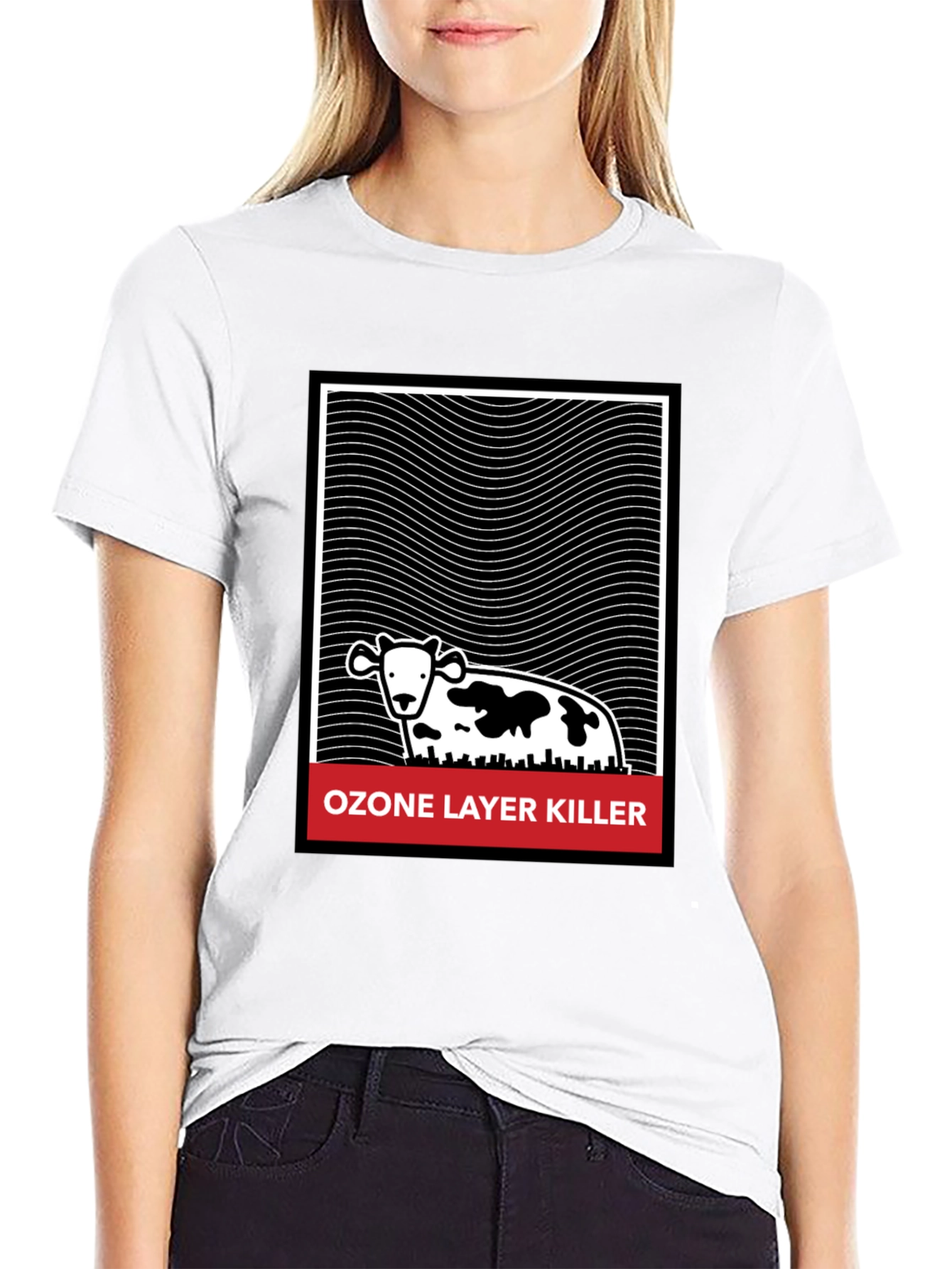 Ozone Layer Killer Graphic Tee - Black Cotton T-Shirt
