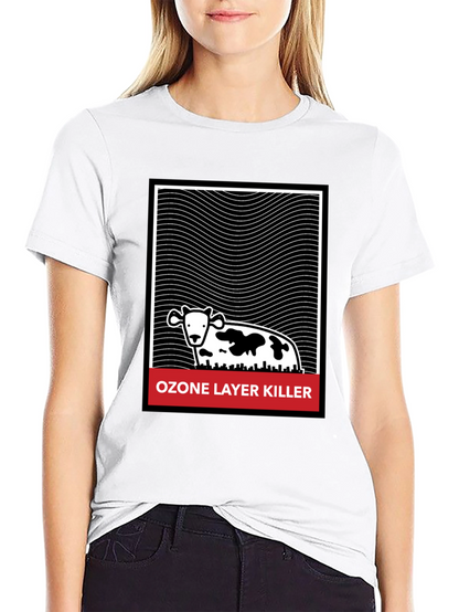 Ozone Layer Killer Graphic Tee - Black Cotton T-Shirt
