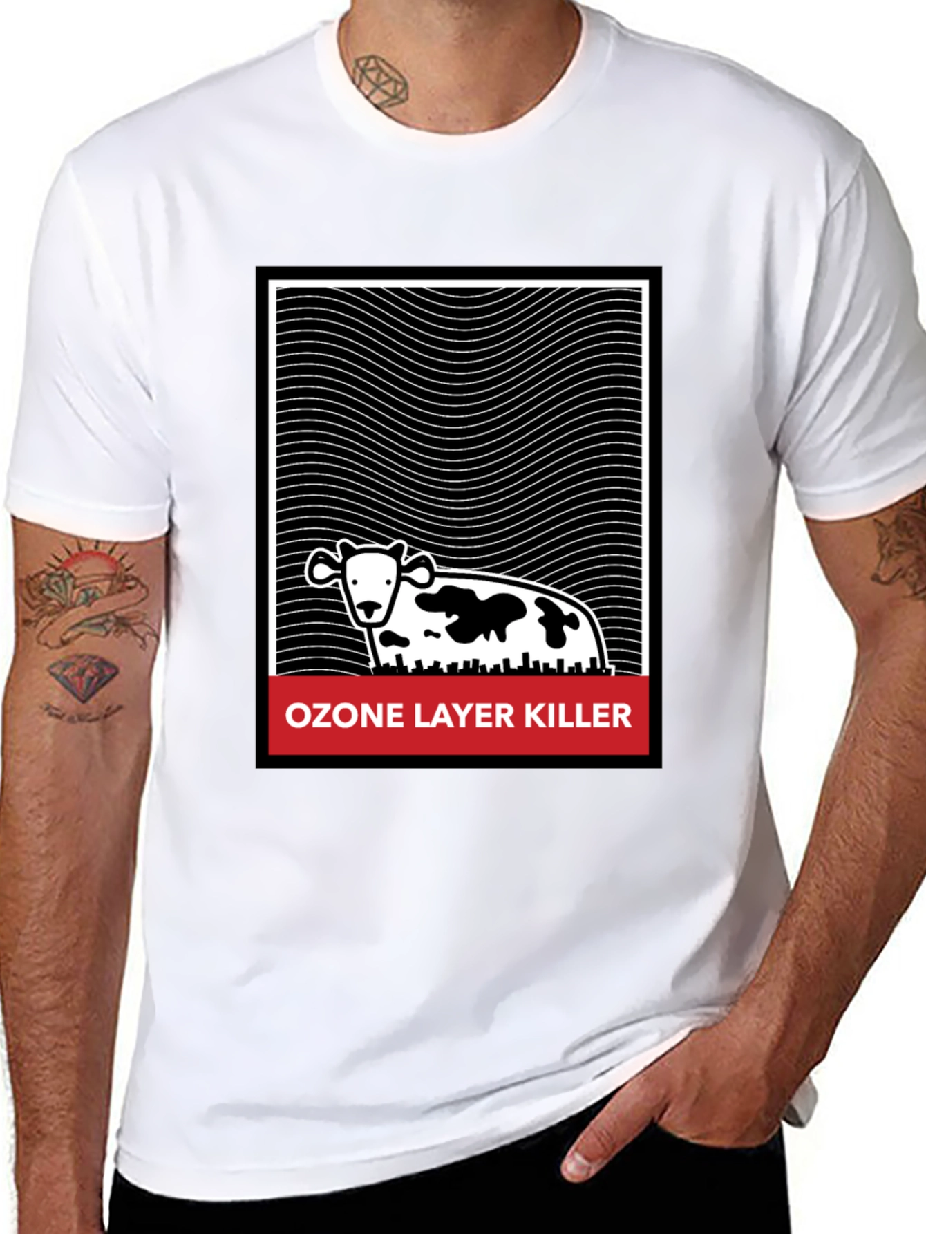 Ozone Layer Killer Graphic Tee - Black Cotton T-Shirt