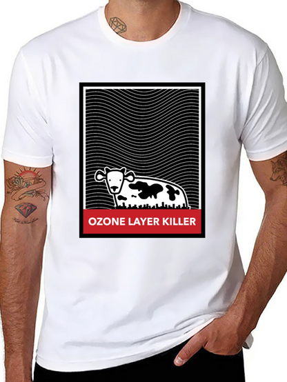 Ozone Layer Killer Graphic Tee - Black Cotton T-Shirt