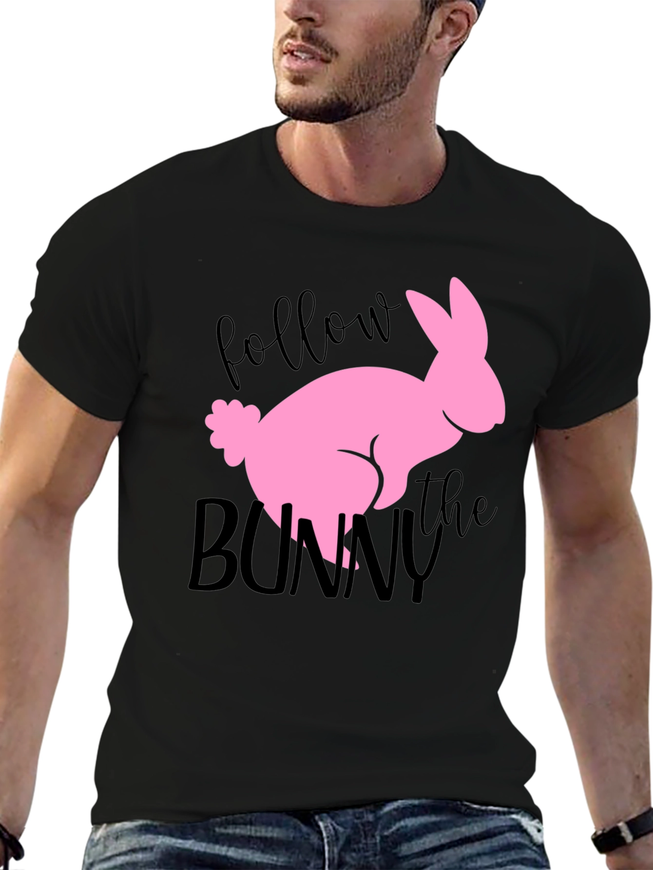 Follow the Bunny Graphic Tee - Easter Shirt