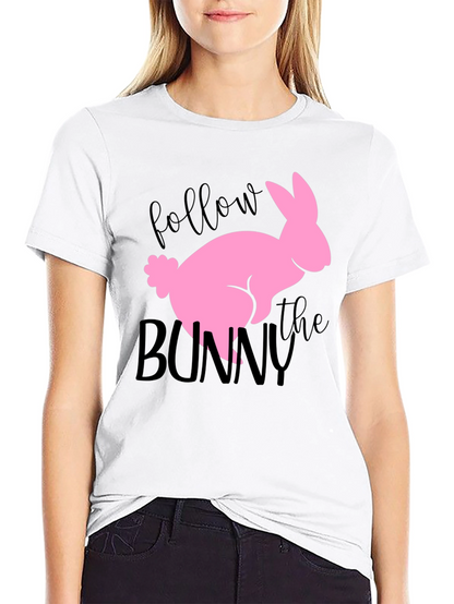 Follow the Bunny Graphic Tee - Easter Shirt