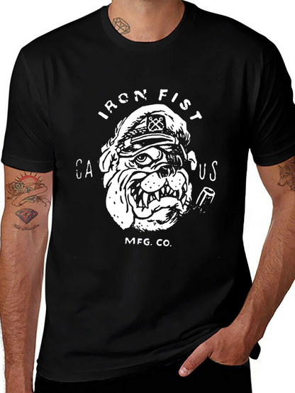 Iron Fist Bulldog Graphic Tee - Black