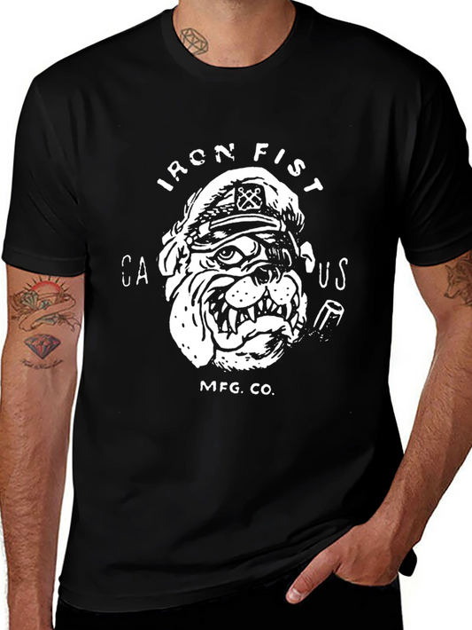 Iron Fist Bulldog Graphic Tee - Black