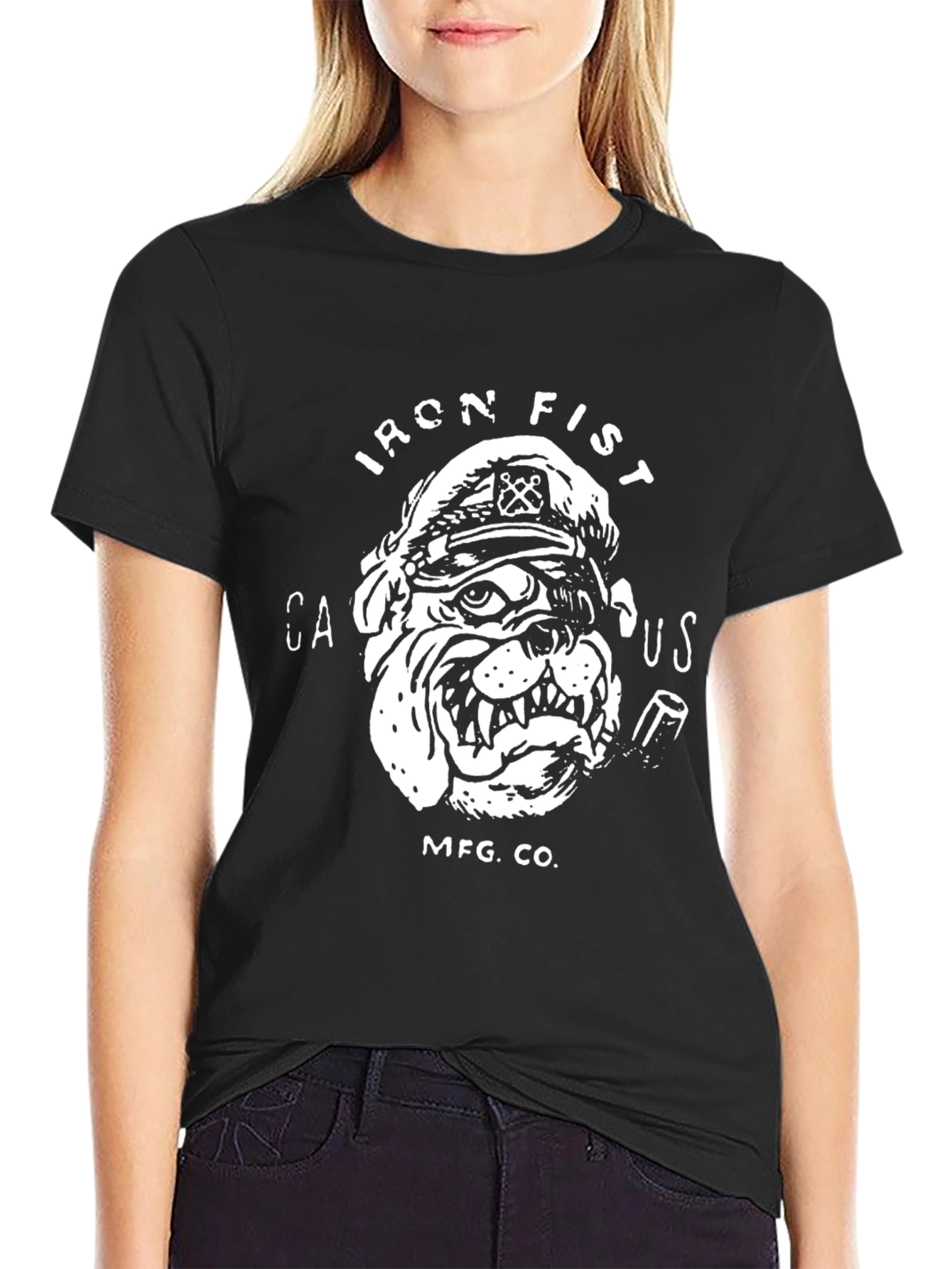 Iron Fist Bulldog Graphic Tee - Black