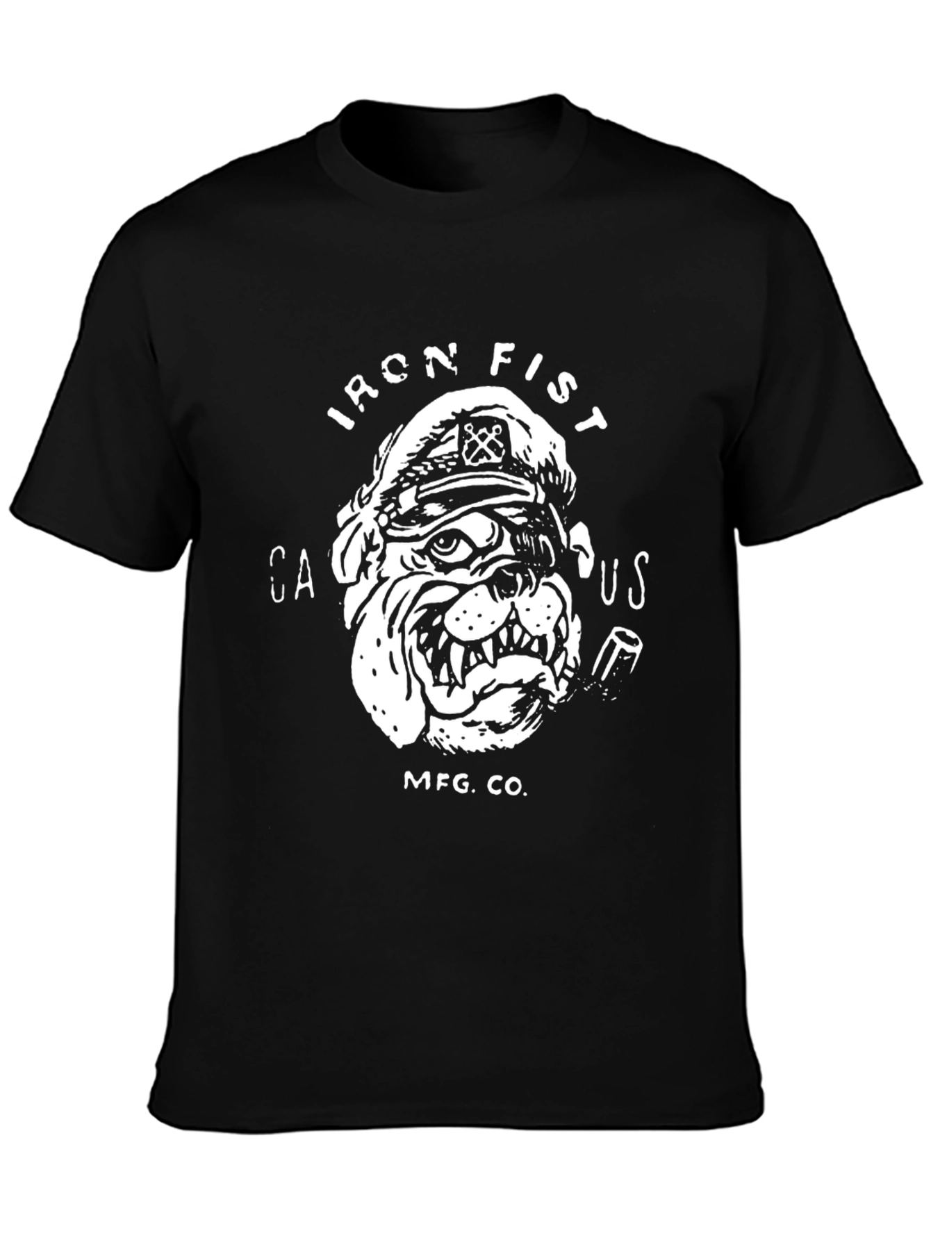 Iron Fist Bulldog Graphic Tee - Black