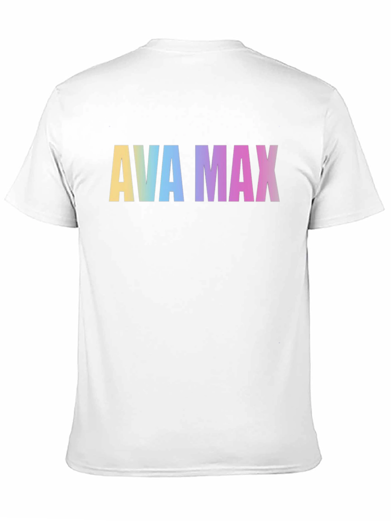 AVA MAX Rainbow Print Black T-Shirt