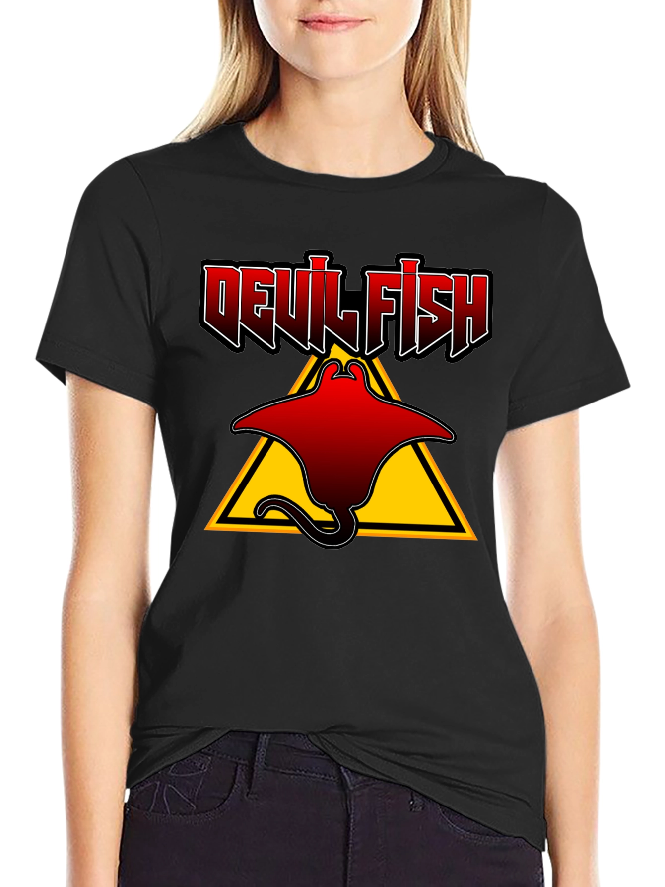 Devil Fish Graphic T-Shirt - Unique Design