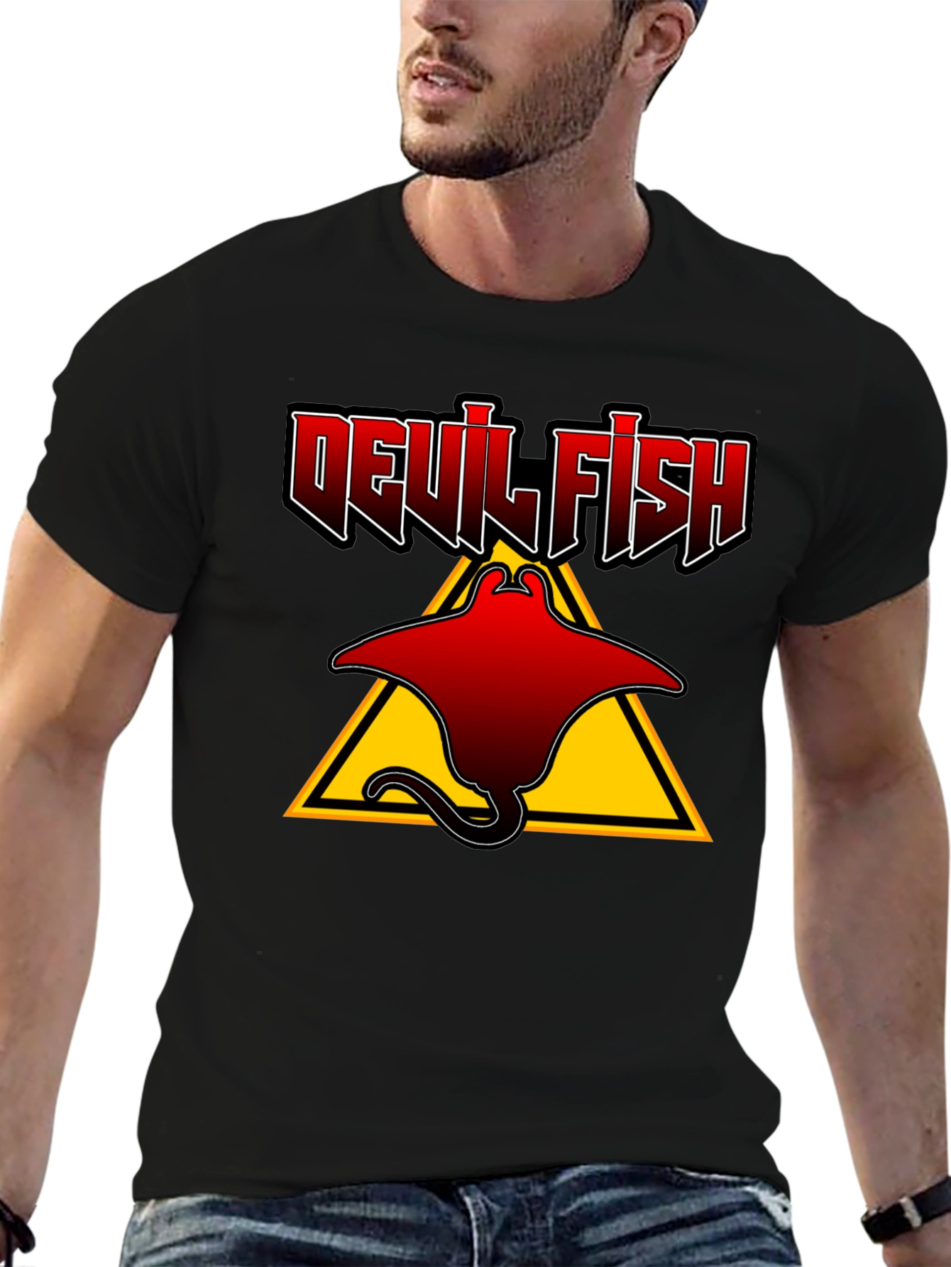 Devil Fish Graphic T-Shirt - Unique Design