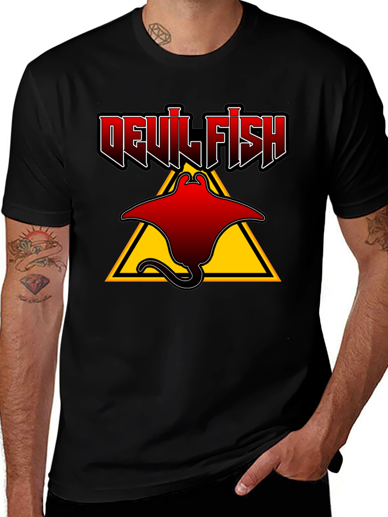 Devil Fish Graphic T-Shirt - Unique Design