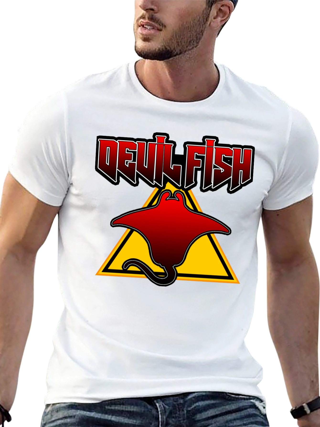 Devil Fish Graphic T-Shirt - Unique Design