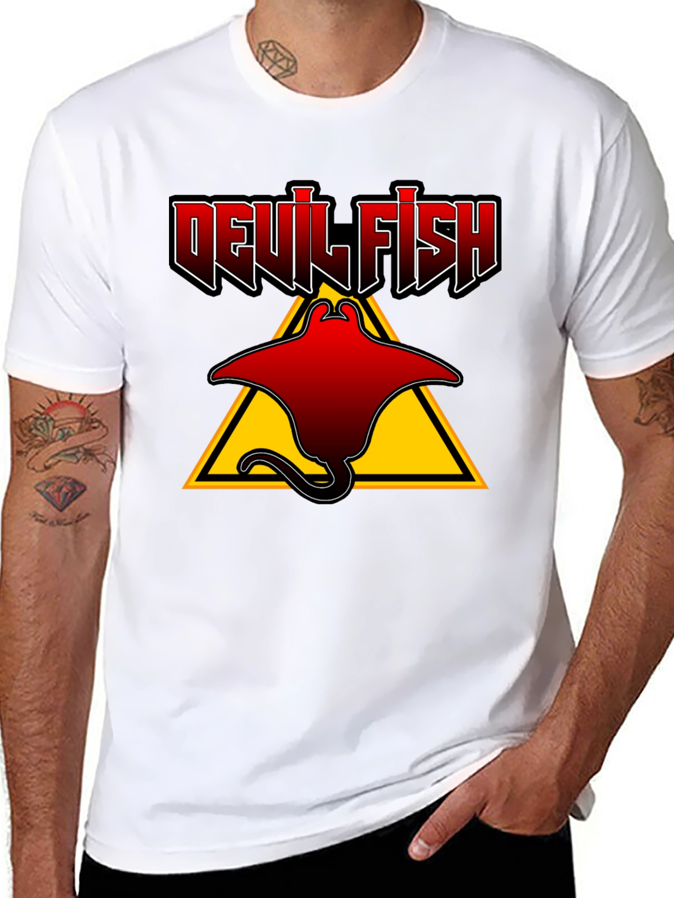 Devil Fish Graphic T-Shirt - Unique Design