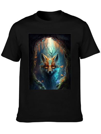 Mystic Fox Graphic Tee - Black
