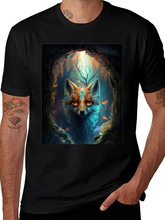 Mystic Fox Graphic Tee - Black