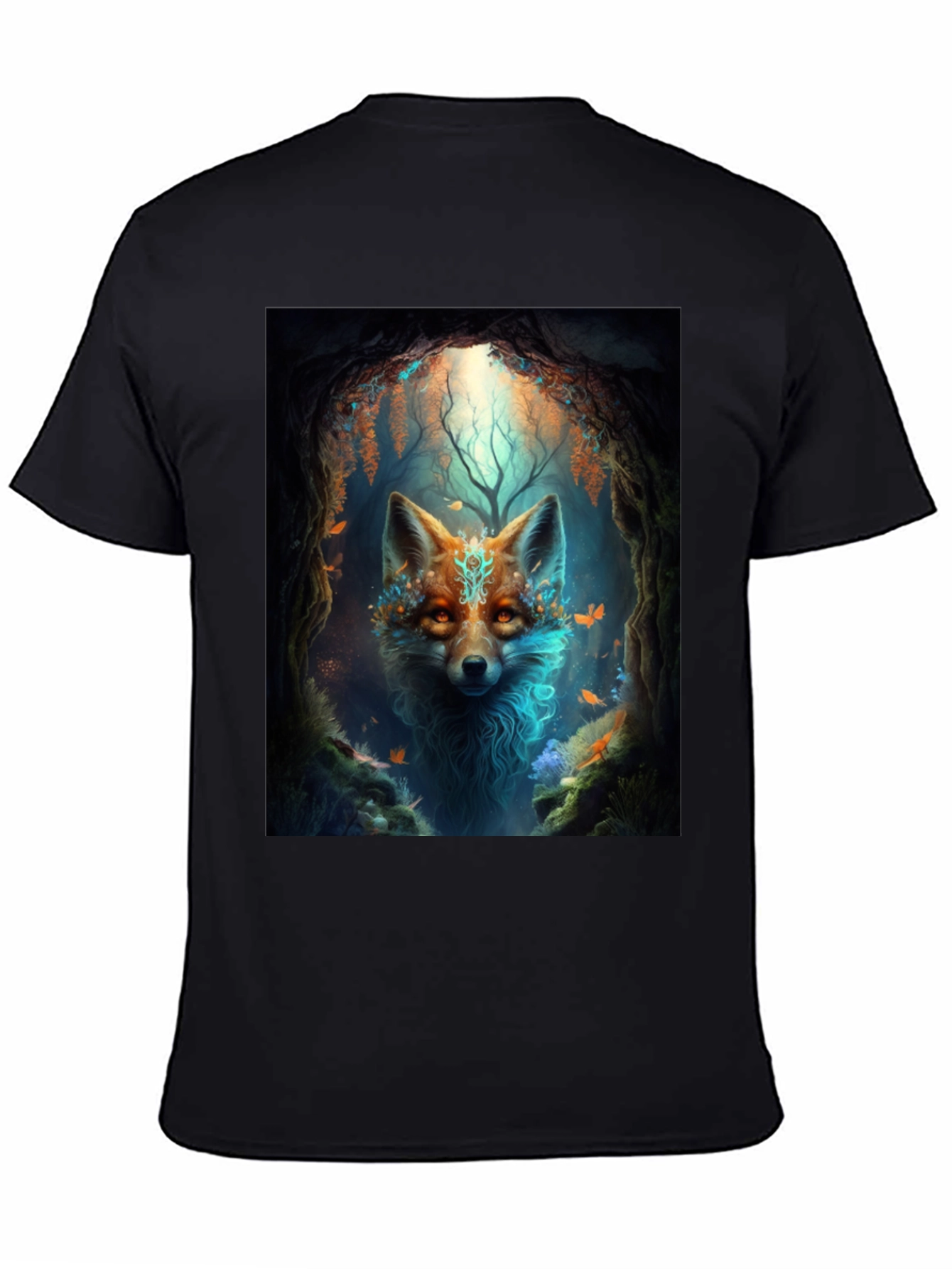 Mystic Fox Graphic Tee - Black