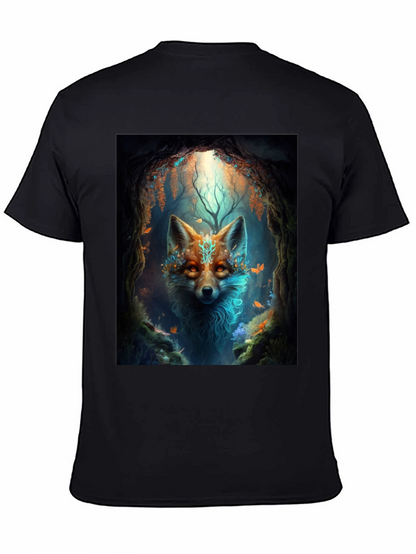 Mystic Fox Graphic Tee - Black