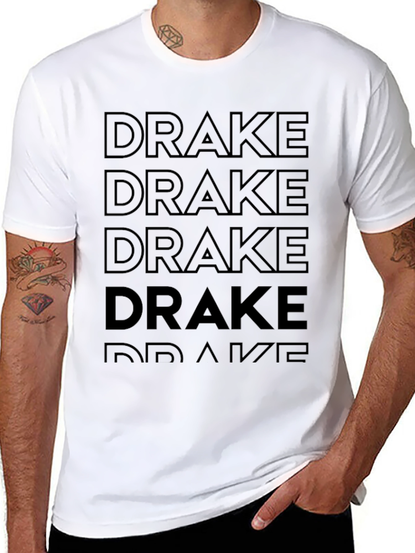 Mens Black Drake Graphic T-Shirt