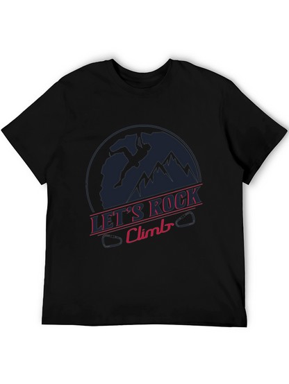 Lets Rock Climb T-Shirt - Sporty Graphic Tee
