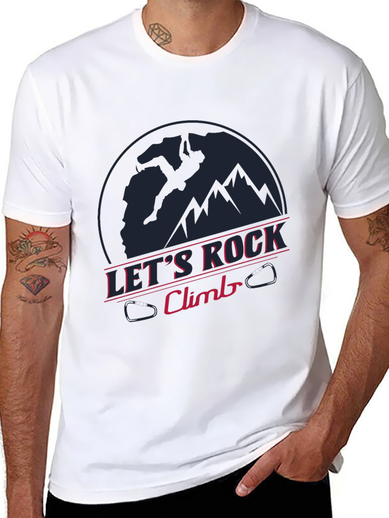 Lets Rock Climb T-Shirt - Sporty Graphic Tee